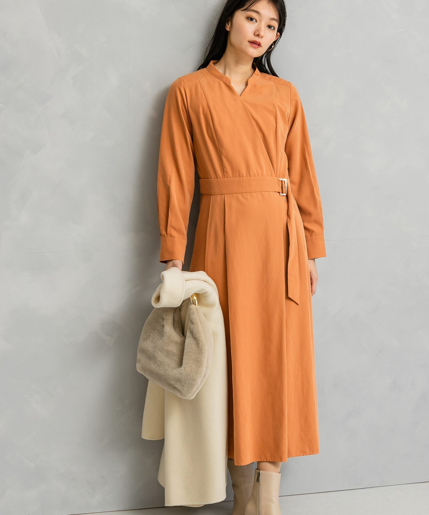 URBAN RESEARCH ROSSO「スエードライクカシュクールワンピース」|ワンピース|