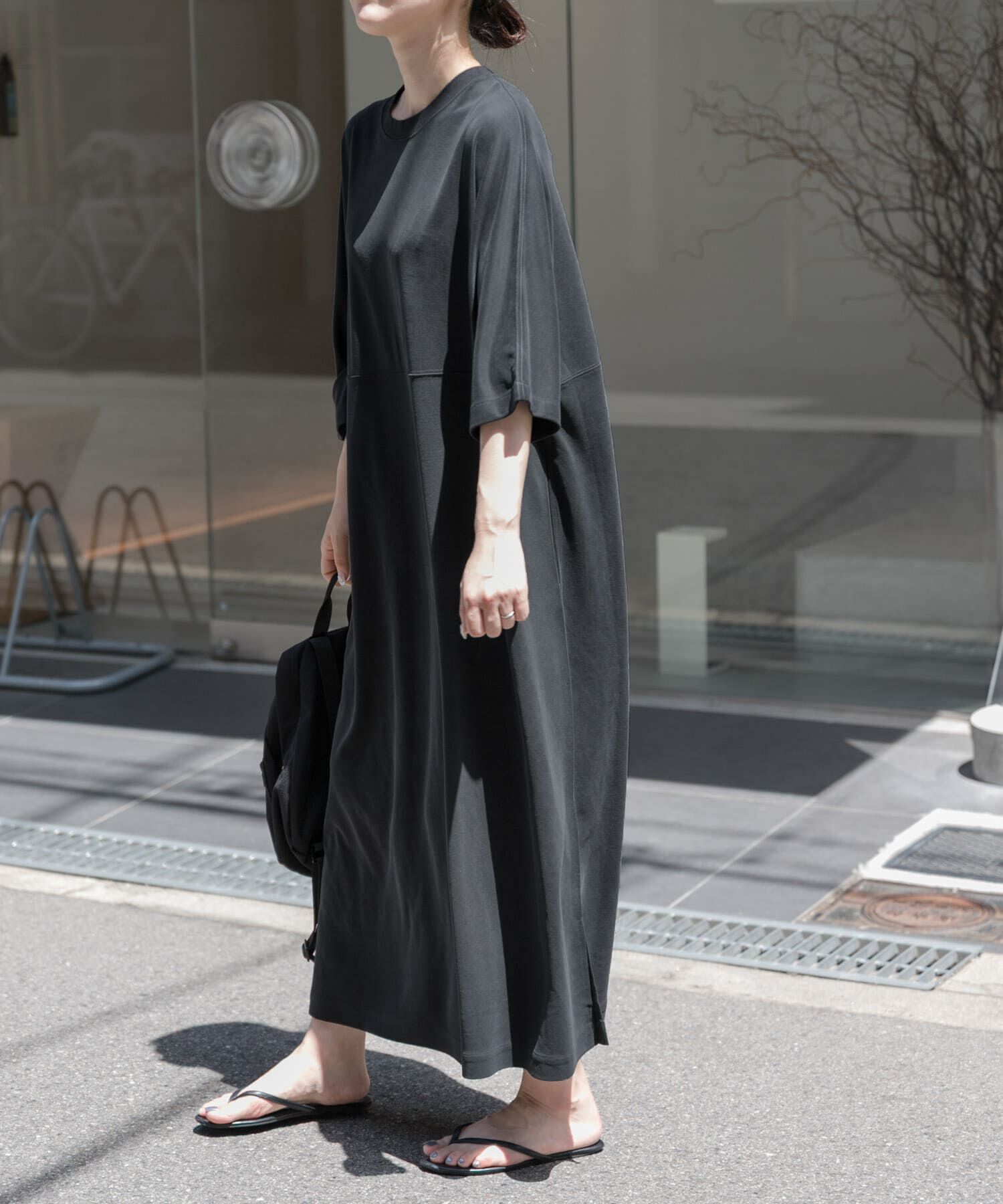 URBAN RESEARCH DOORS「FORK&SPOON　モダールカノコクルーネックワンピース」|ワンピース|