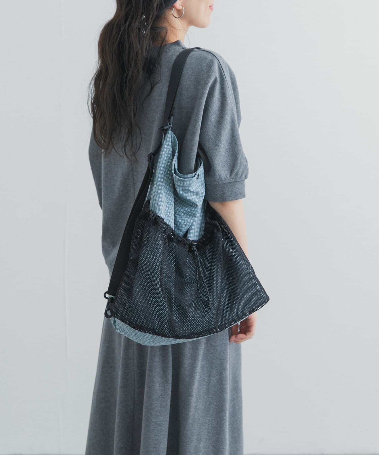 URBAN RESEARCH DOORS「チェック2WAYナップサック」|その他|ブルー