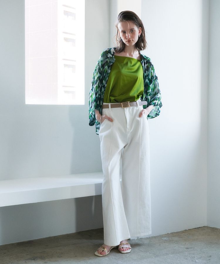 Editt by YECCA VECCA「[2SET]キャミ付きシアージオメ柄シャツ」|シャツ・ブラウス|