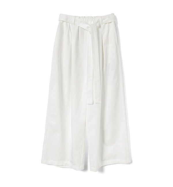 mizuiro ind「mizuiro ind ベルトワイドチノパンツ」|その他|オフホワイト