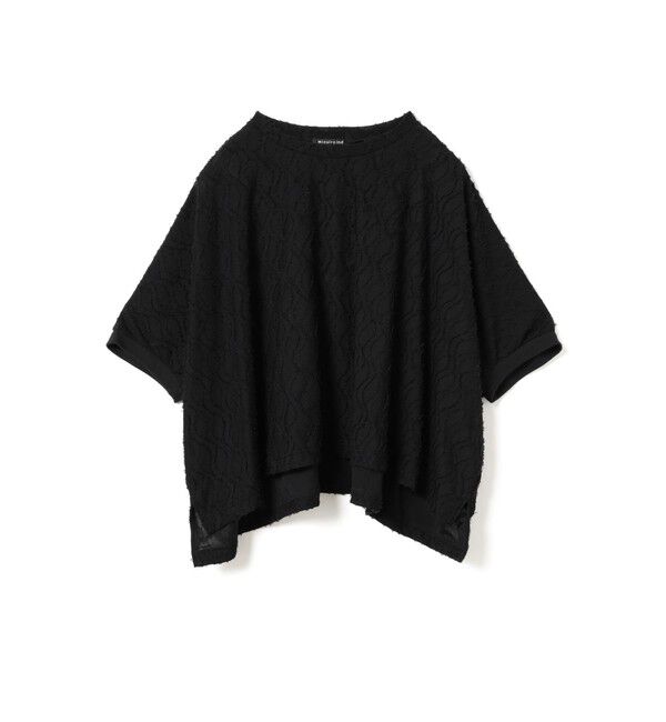 mizuiro ind「mizuiro ind ジャカードワイドプルオーバー」|Tシャツ・カットソー|ブラック