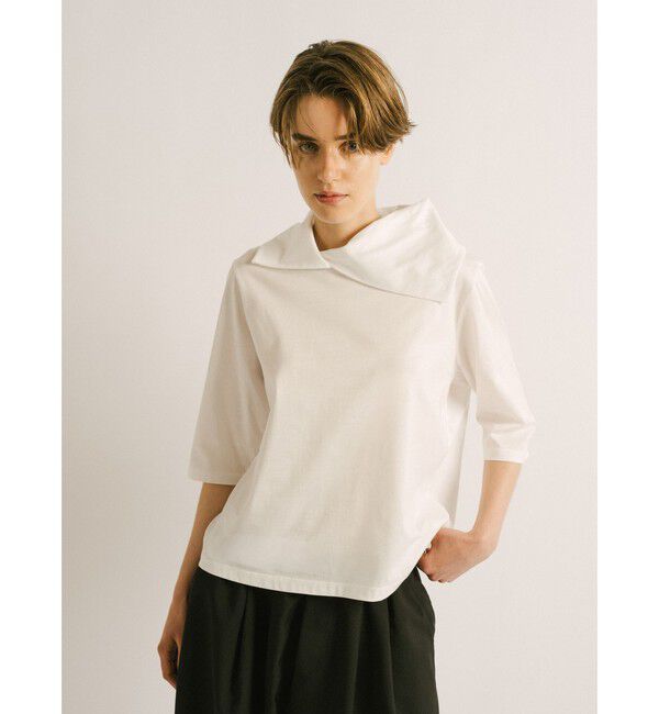 mizuiro ind「mizuiro ind ドレープカラープルオーバー」|Tシャツ・カットソー|