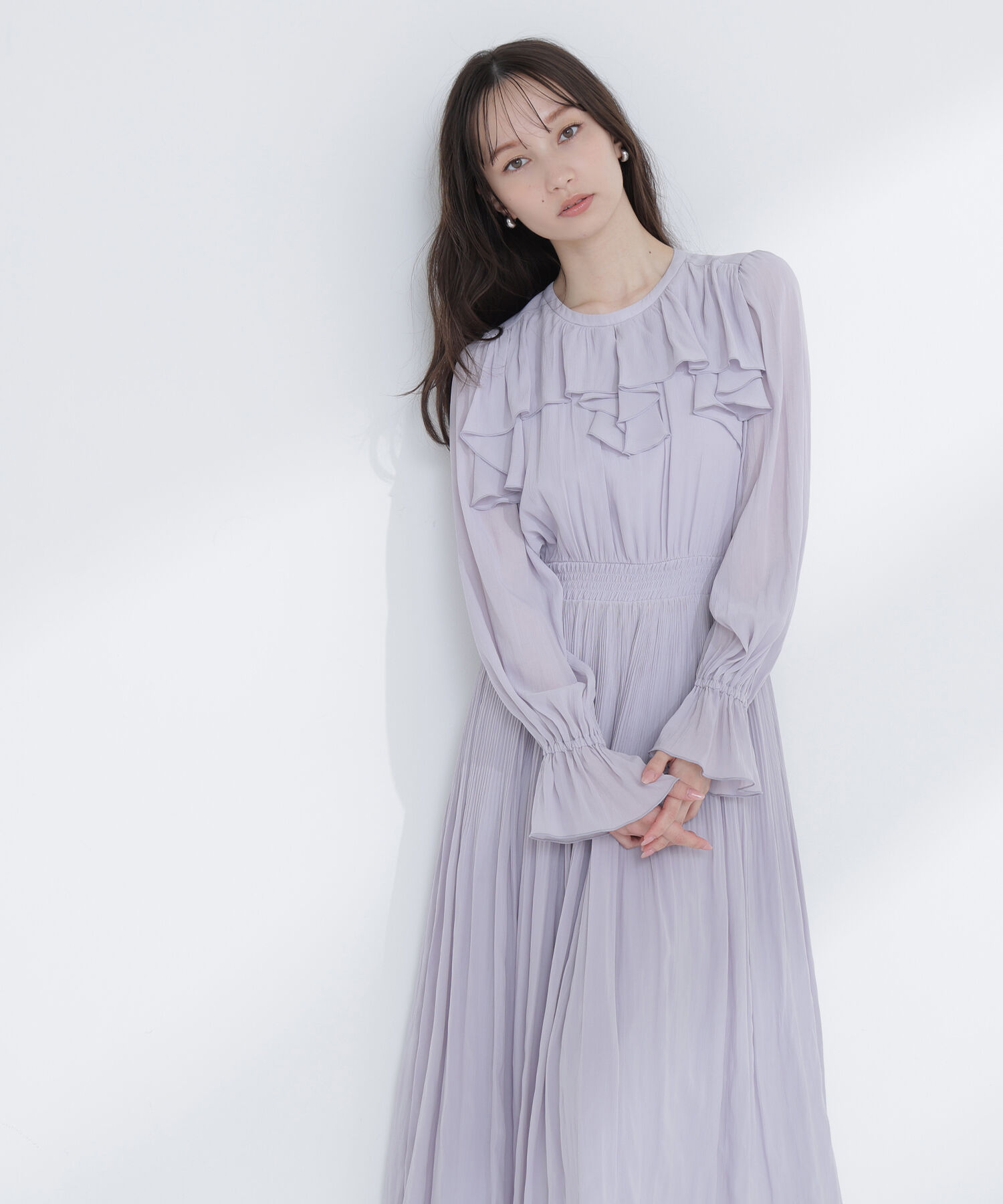  「ラッフルデザインワンピース」|ワンピース|