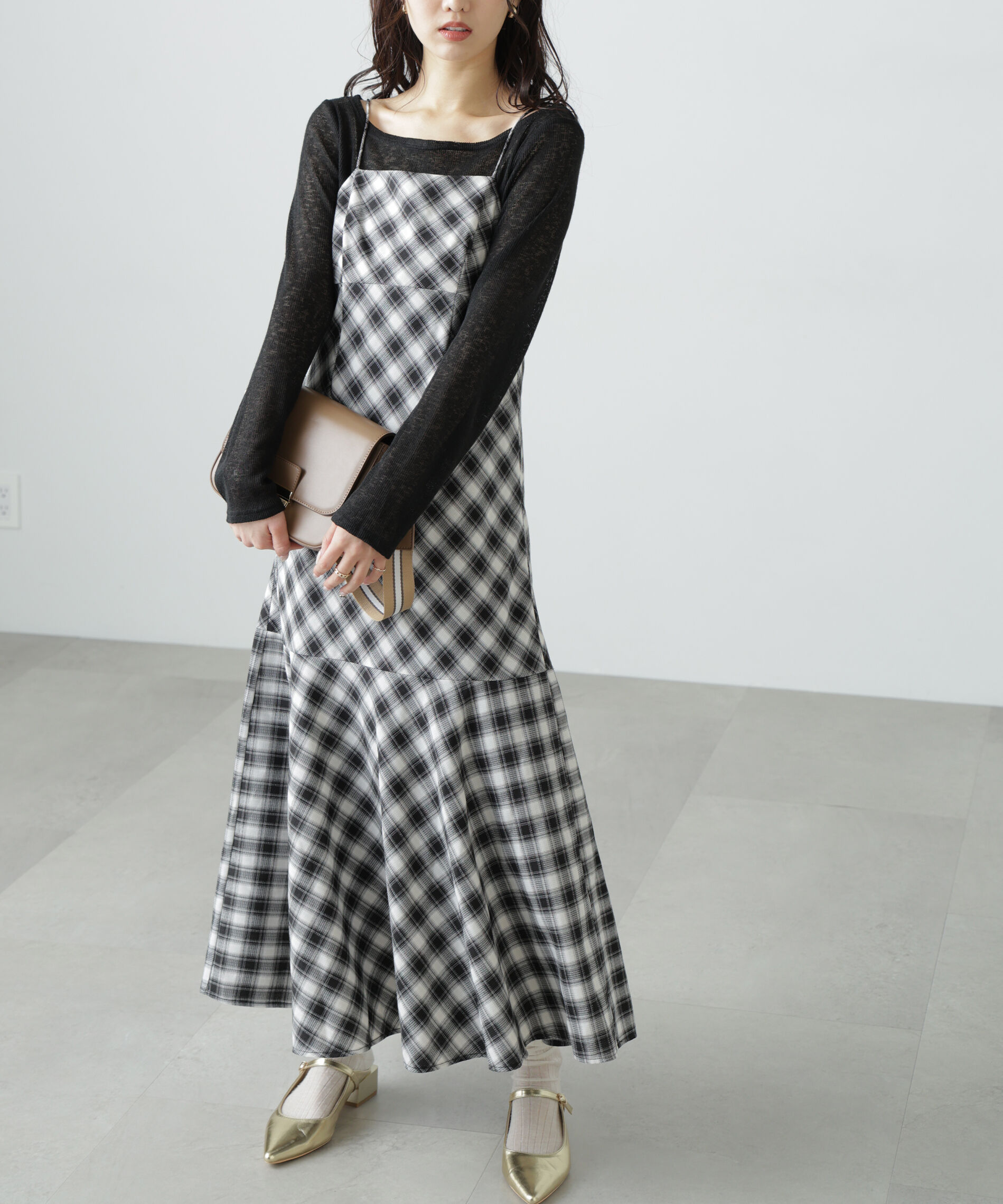  「2ストラップマーメイドキャミワンピース」|ワンピース|
