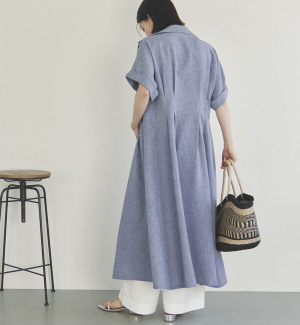 Doux archives「タックフレアシャツワンピース」|ワンピース|