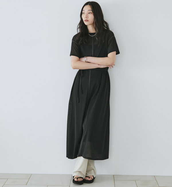 Doux archives「シアーカットソーワンピース」|ワンピース|BLACK