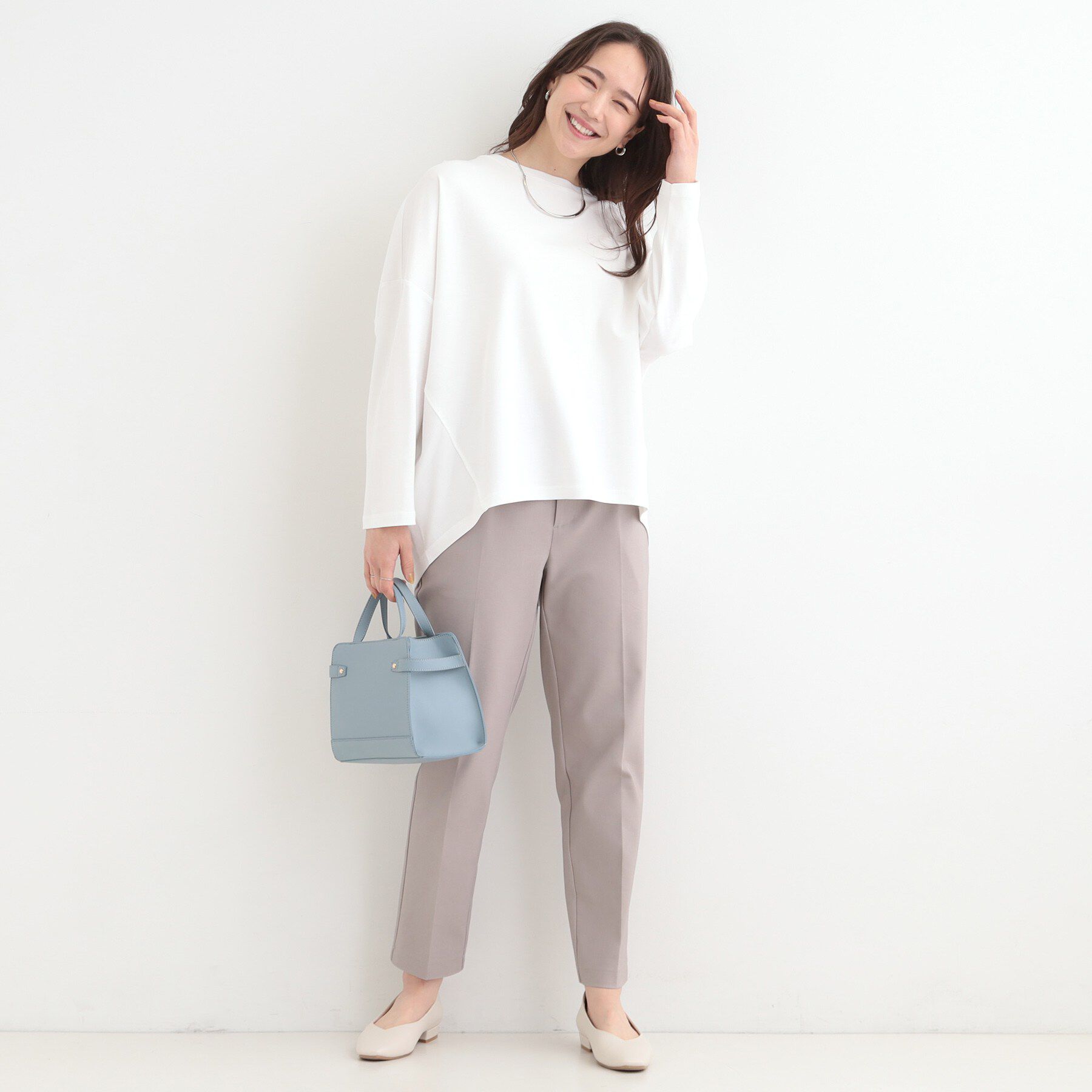 SHOO･LA･RUE「【洗濯機可/UV/綿100％】体型カバーが叶う ゆるトップス」|Tシャツ・カットソー|