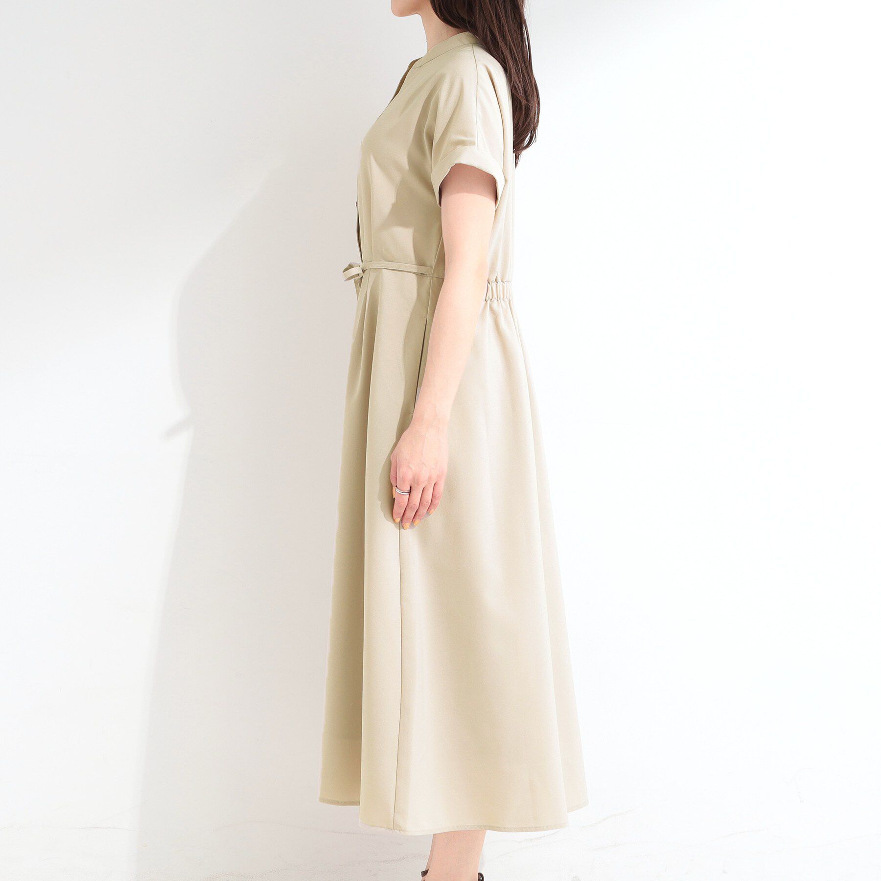 SHOO･LA･RUE「【洗濯機可／洗濯後しわになりにくい】ウエストタックフレンチワンピース」|ワンピース|