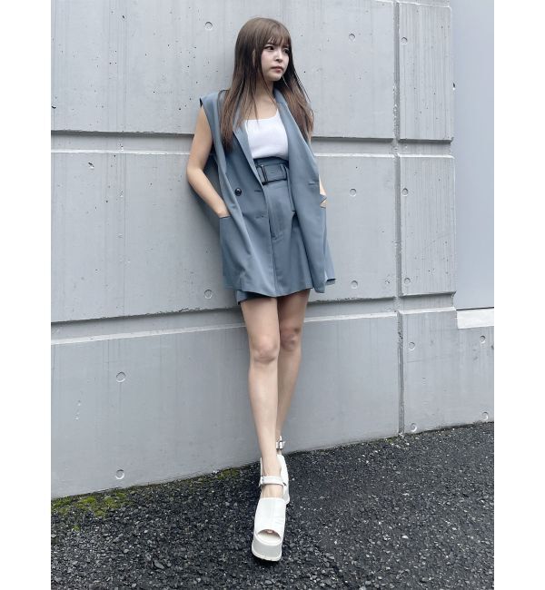 MURUA「ハイウエストベルトミニスカート」|スカート|