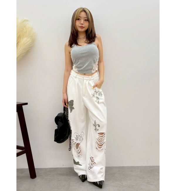 EVRIS「グラフィックデザインワイドパンツ」|その他|