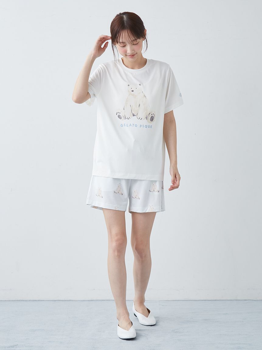 gelato pique「【接触冷感】シーアニマル柄ワンポイントTシャツ」|ルームウェア|