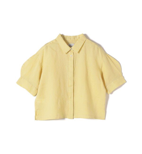 SHIPS Colors 「SHIPS Colors:〈洗濯機可能〉ユーロリネン (EURO Linen) ボクシー パフスリーブ シャツ◇」|シャツ・ブラウス|
