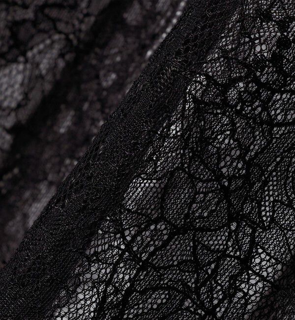 SHIPS for women「little black:〈手洗い可能〉2WAY レース ロング スリーブ TEE」|Tシャツ・カットソー|