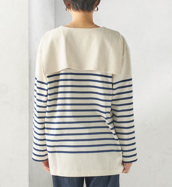 SHIPS for women「【SHIPS別注】Le minor: ボーダー セーラーカラー プルオーバー」|Tシャツ・カットソー|