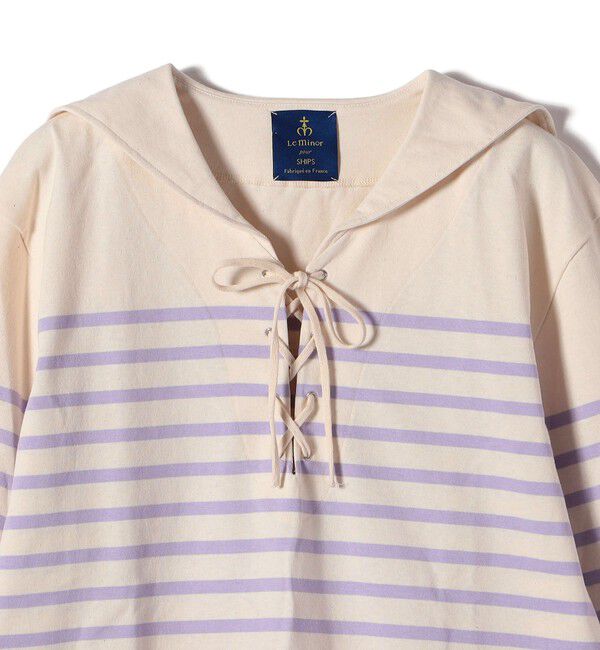 SHIPS for women「【SHIPS別注】Le minor: ボーダー セーラーカラー プルオーバー」|Tシャツ・カットソー|