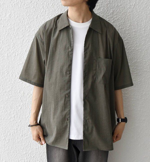 SHIPS any「SHIPS any:〈接触冷感/UVカット〉VEILICE レギュラーカラー ポケット シャツ(セットアップ対応) ◆」|シャツ・ブラウス|
