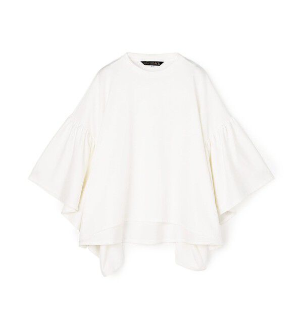 TOMORROWLAND GOODS「HAVERSACK コットンジャージー フリルスリーブプルオーバー」|Tシャツ・カットソー|11 ホワイト