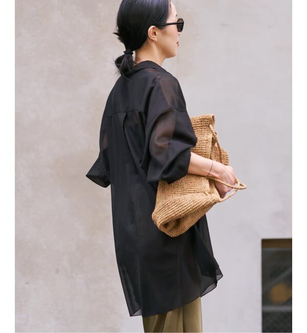 Plage「《予約》sheer cotton tunic シャツ」|シャツ・ブラウス|