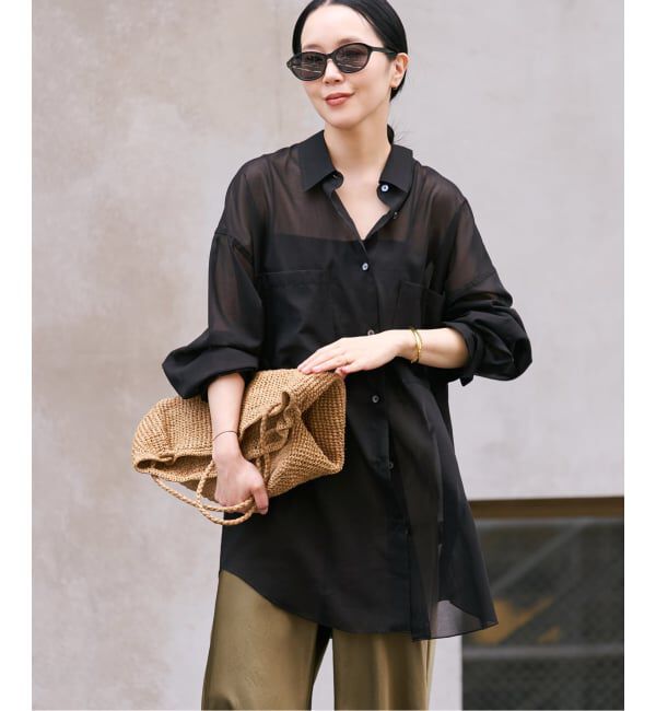 Plage「《予約》sheer cotton tunic シャツ」|シャツ・ブラウス|