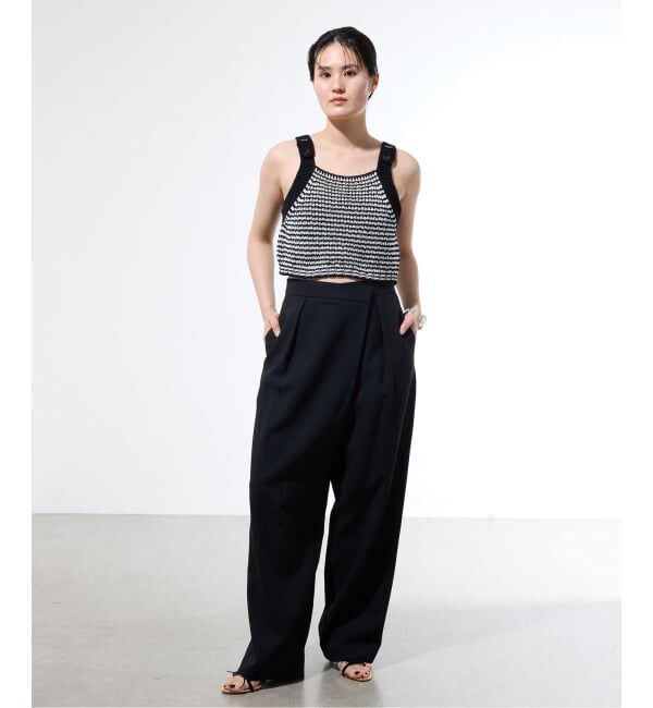 IENA「【一部店舗限定】JANE SMITH/ジェーンスミス BUTTON TANK TOP タンクトップ」|ニット・セーター|