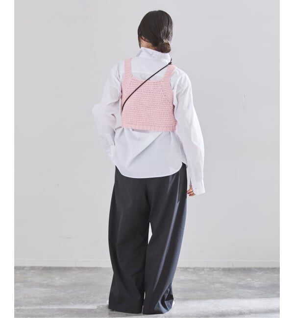 IENA「【一部店舗限定】JANE SMITH/ジェーンスミス BUTTON TANK TOP タンクトップ」|ニット・セーター|