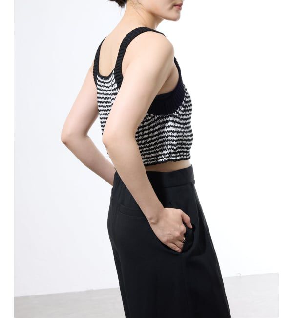 IENA「【一部店舗限定】JANE SMITH/ジェーンスミス BUTTON TANK TOP タンクトップ」|ニット・セーター|