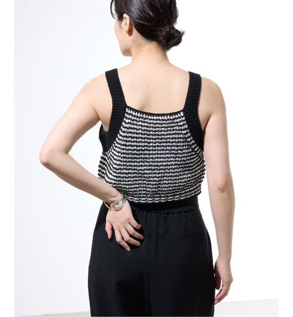 IENA「【一部店舗限定】JANE SMITH/ジェーンスミス BUTTON TANK TOP タンクトップ」|ニット・セーター|