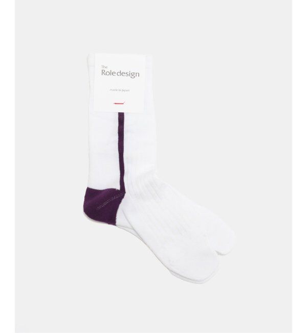 EDIFICE「THE ROLE DESIGN (ザ ロールデザイン) SIDE LINE SOX WOMENS RLD-666-239012」|ソックス|ホワイト