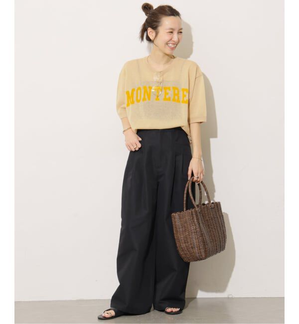JOURNAL STANDARD relume「シアーロゴハーフスリーブプルオーバー」|ニット・セーター|