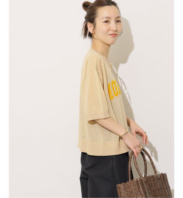 JOURNAL STANDARD relume「シアーロゴハーフスリーブプルオーバー」|ニット・セーター|