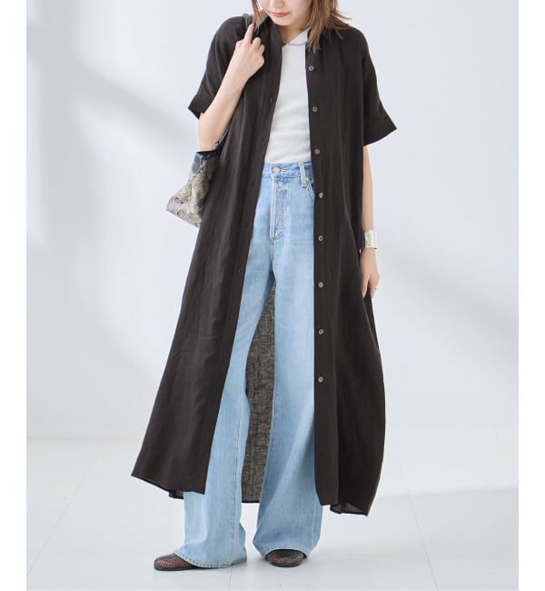 journal standard L'essage「リネンドルマンシャツワンピース」|ワンピース|