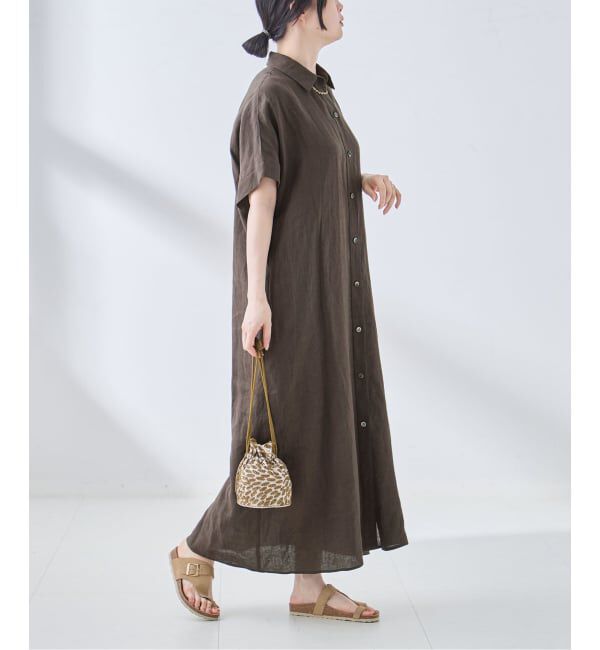 journal standard L'essage「リネンドルマンシャツワンピース」|ワンピース|
