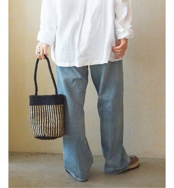journal standard luxe「【SOIL】STRIPE SISAL ONE HANDLE BAG」|かごバッグ|