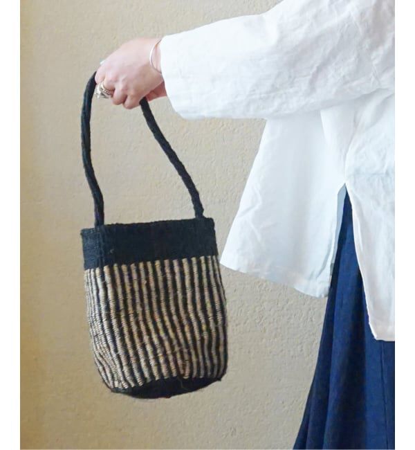 journal standard luxe「【SOIL】STRIPE SISAL ONE HANDLE BAG」|かごバッグ|