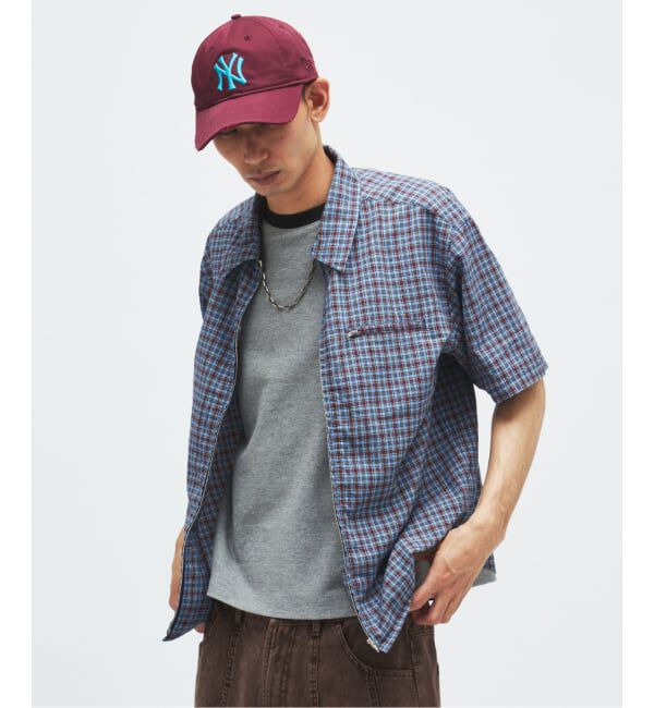 JOURNAL STANDARD「《予約》スペック チェック ボイル ジップ シャツ」|シャツ・ブラウス|