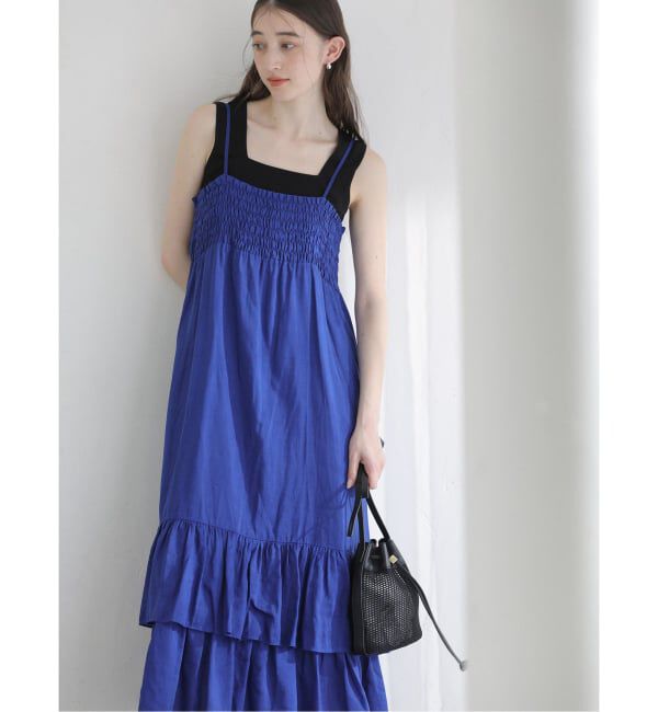  「【洗える】キャミティアードワンピース」|ワンピース|