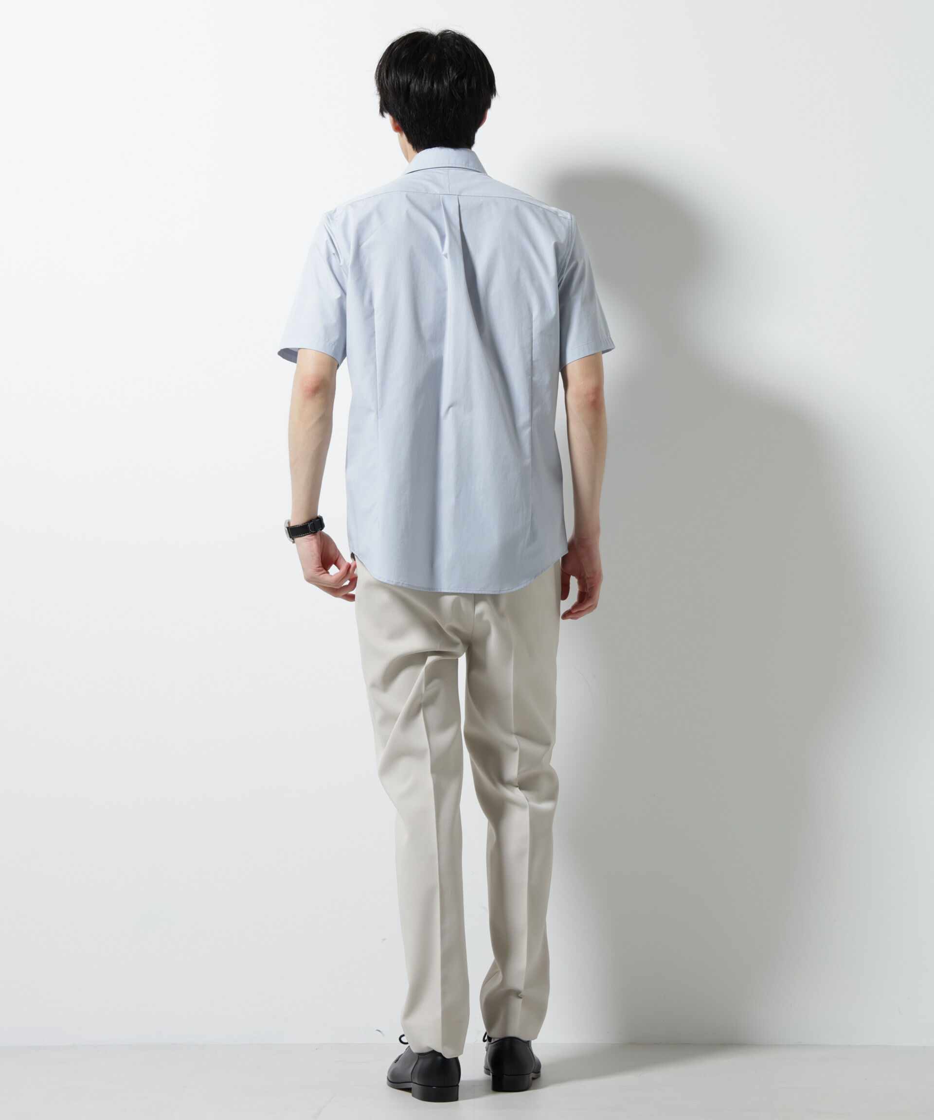 nano･universe「「N shirt」 速乾 セミワイドカラーシャツ半袖」|シャツ・ブラウス|