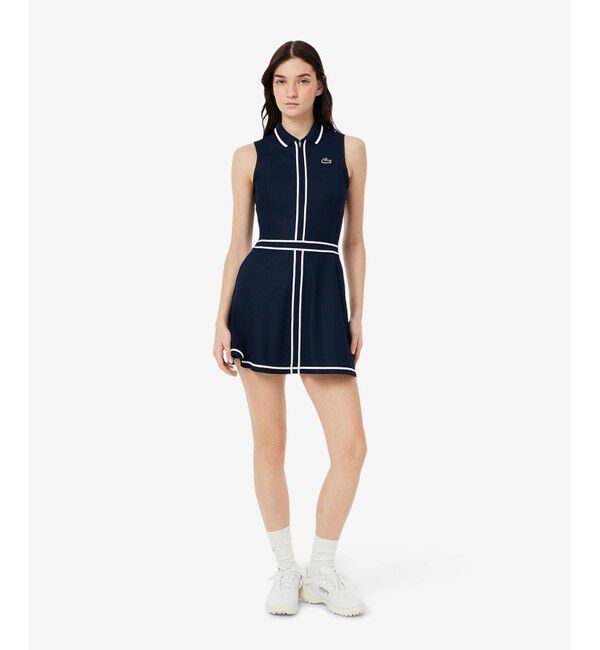 LACOSTE「ウルトラドライ鹿の子地ポロドレス」|ワンピース|