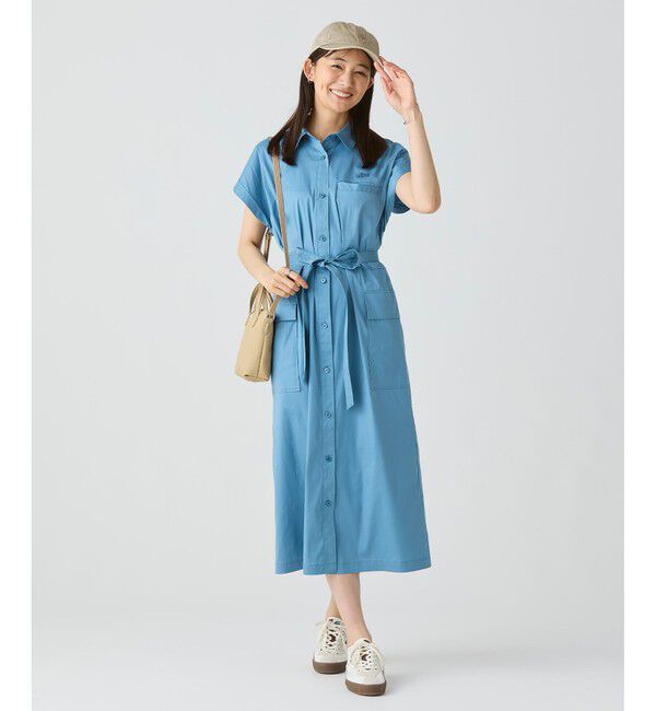 LACOSTE「キモノスリーブシャツドレス / シャツワンピース」|ワンピース|