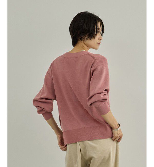 SALON adam et rope'「【WEB限定】スウェットライクVネックカーデ」|カーディガン|
