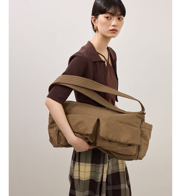 ADAM ET ROPE'「【WEB限定】撥水ビッグショルダーダブルポケットバッグ」|ショルダー・メッセンジャー|