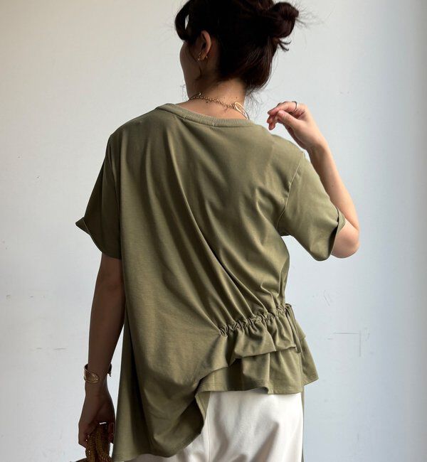  「【WEB限定】アシメタックフリルデザインTEE」|Tシャツ・カットソー|