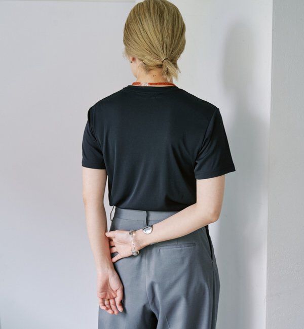 「【LUALY】【接触冷感/吸水速乾】シアープレーンチビTee」|Tシャツ・カットソー|