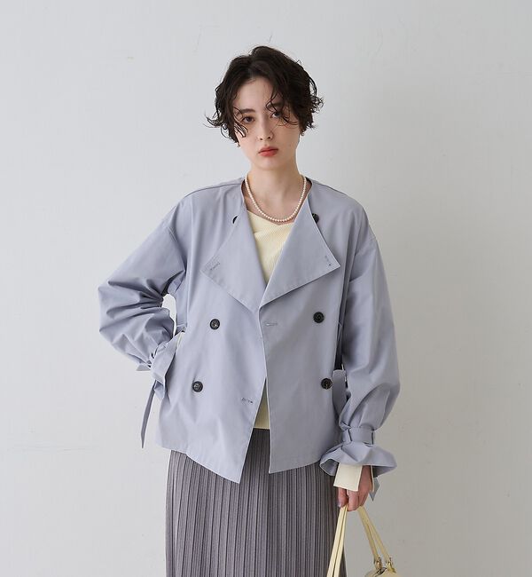 Rouge vif「【一部店舗限定】ドレープスリットスリーブリブニット」|ニット・セーター|