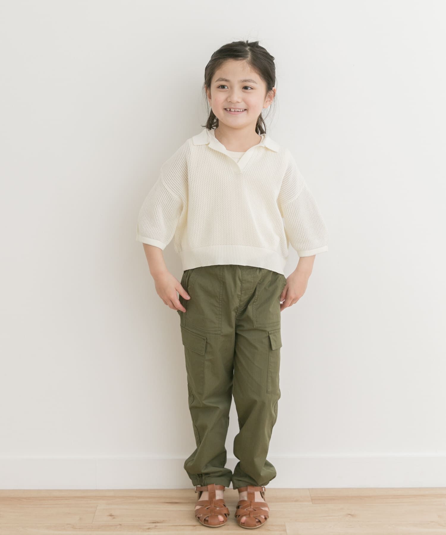 URBAN RESEARCH DOORS「クロップドメッシュシャツ(KIDS)」|ニット・セーター|