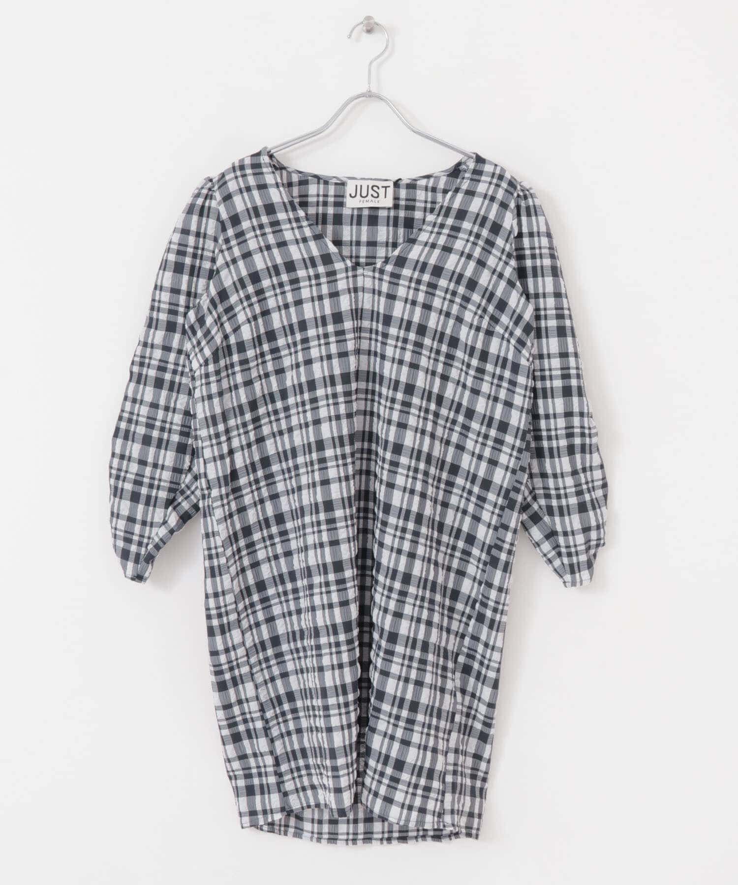 URBAN RESEARCH「JUST FEMALE　Hamilton vn dress」|ワンピース|ブルー系その他