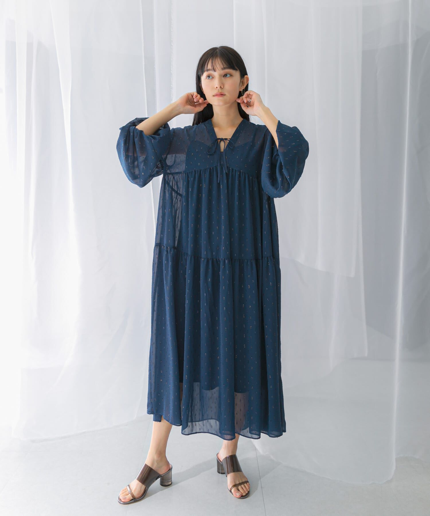 URBAN RESEARCH ROSSO「カットジャガードティアードワンピース」|ワンピース|
