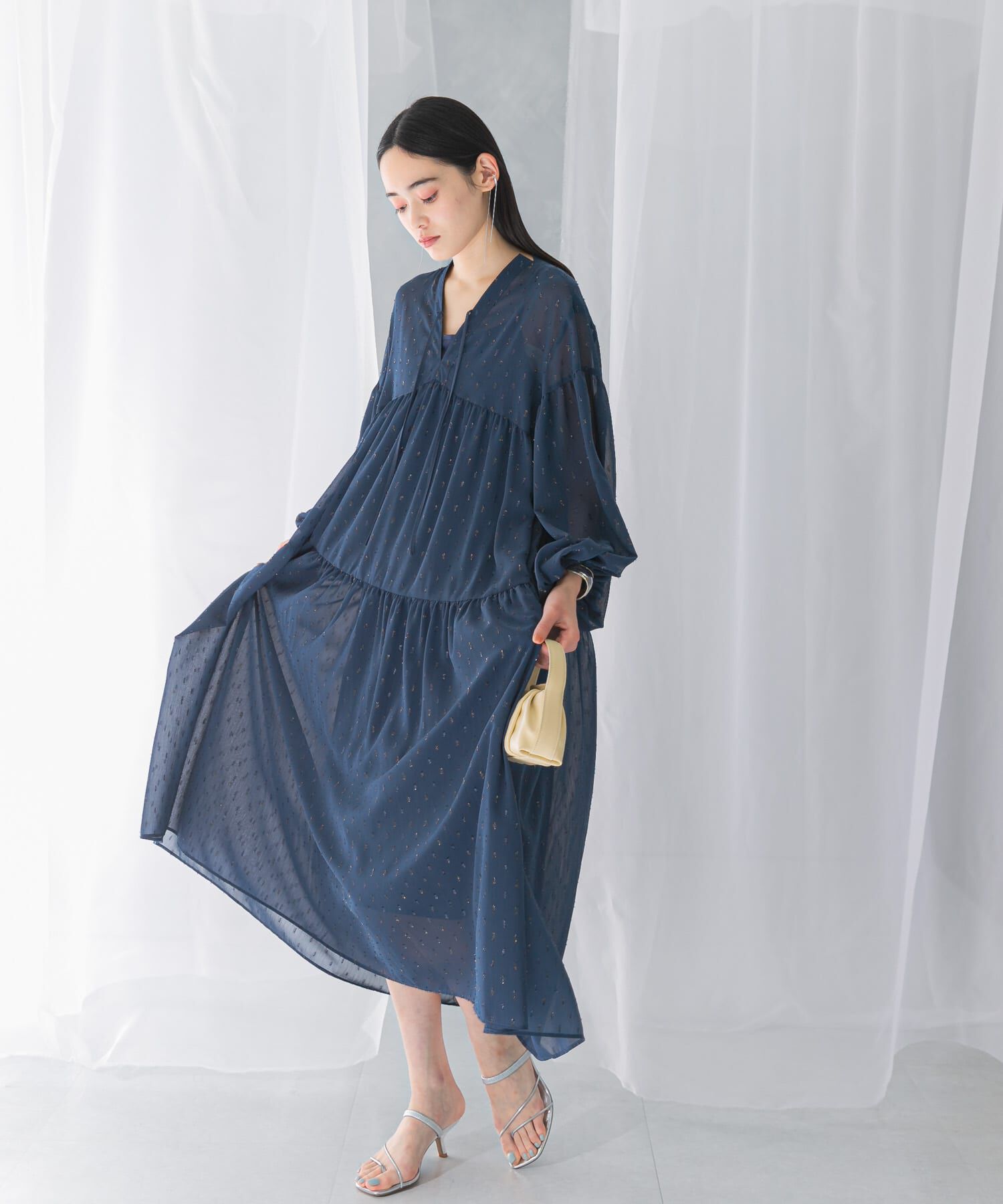 URBAN RESEARCH ROSSO「カットジャガードティアードワンピース」|ワンピース|