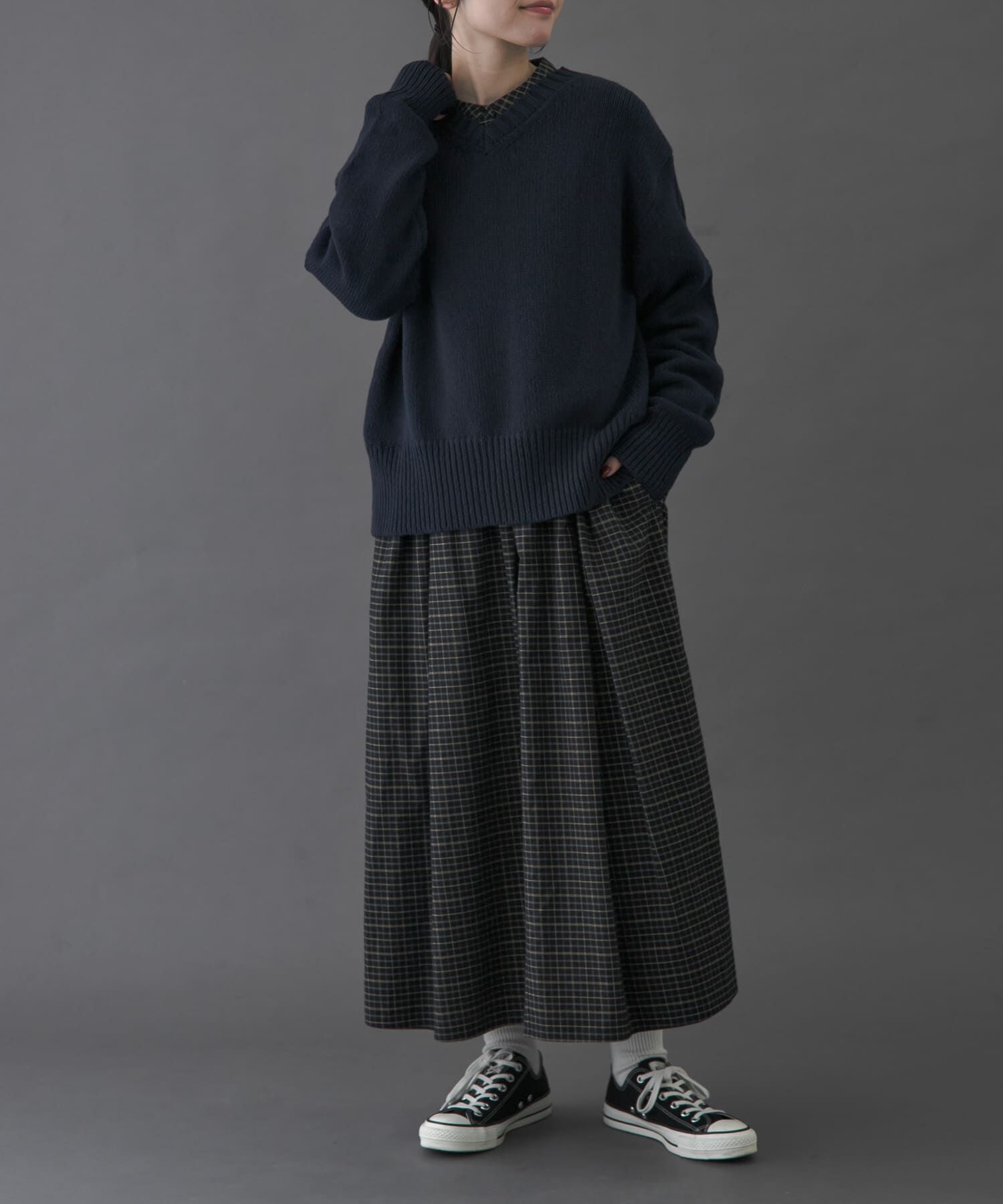 URBAN RESEARCH DOORS「FORK&SPOON　Vネックニット」|ニット・セーター|